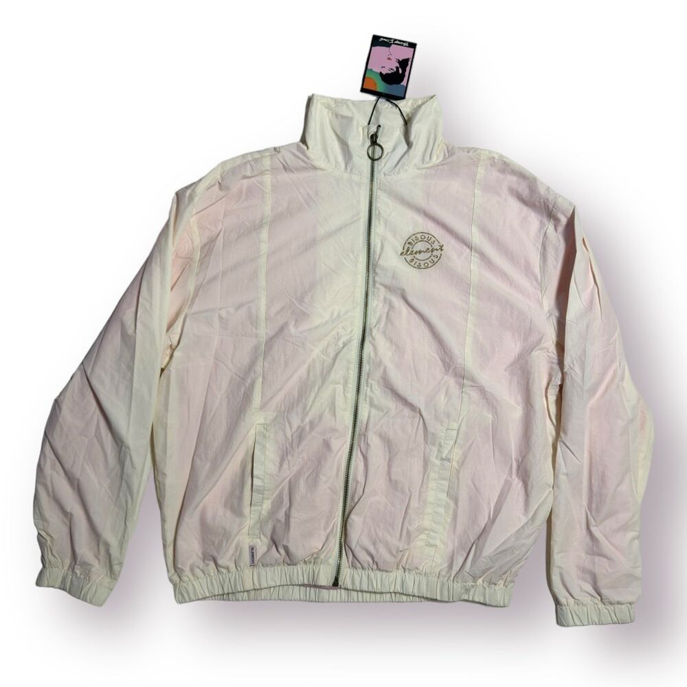 Element x Bisous Vacances Gorpcore Tracksuit Jacket‎ White/Pink Retro 80s Large